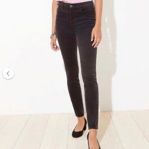 LOFT Curvy Skinny Grey Corduroy Pants 14